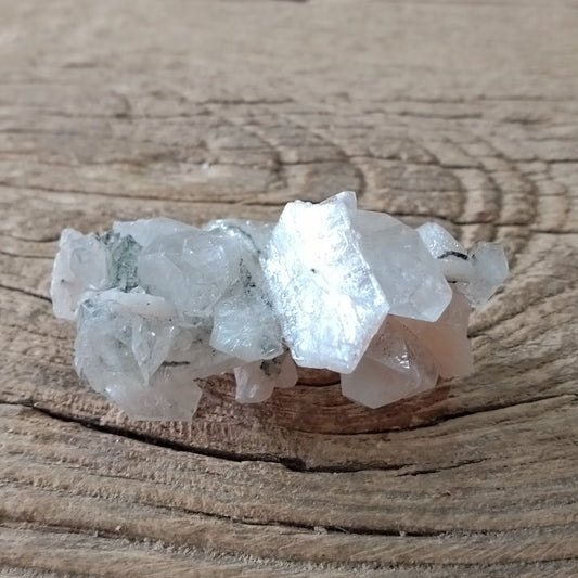 Apophyllite on stilbite specimen
