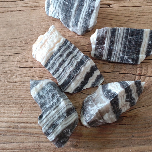 Zebra calcite raw