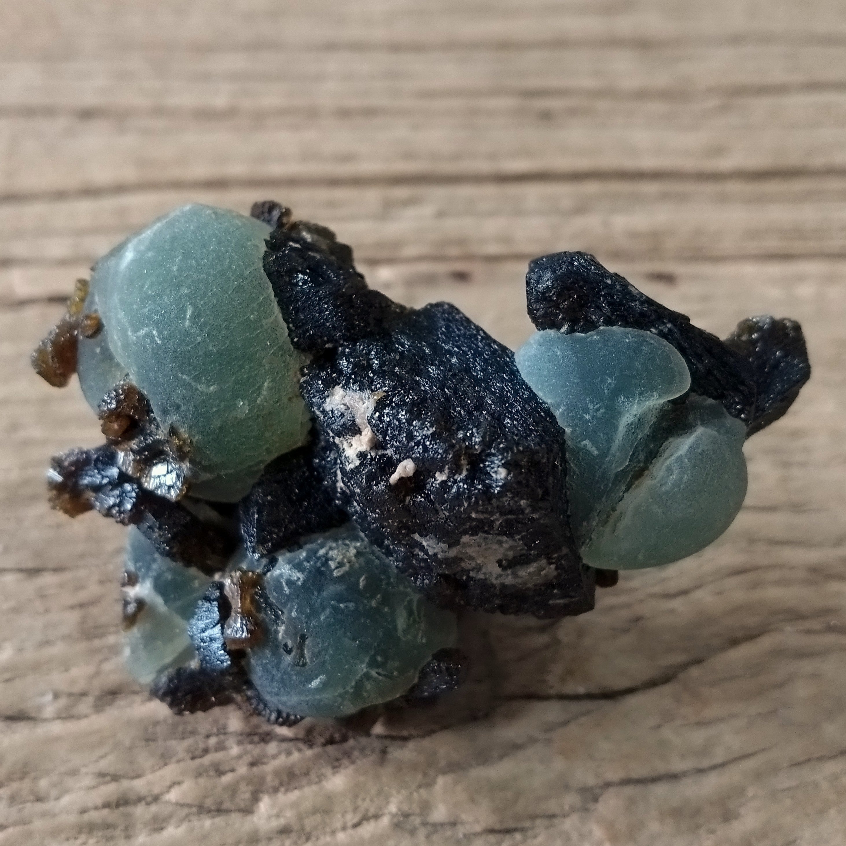 Prehnite on epidote mineral specimen