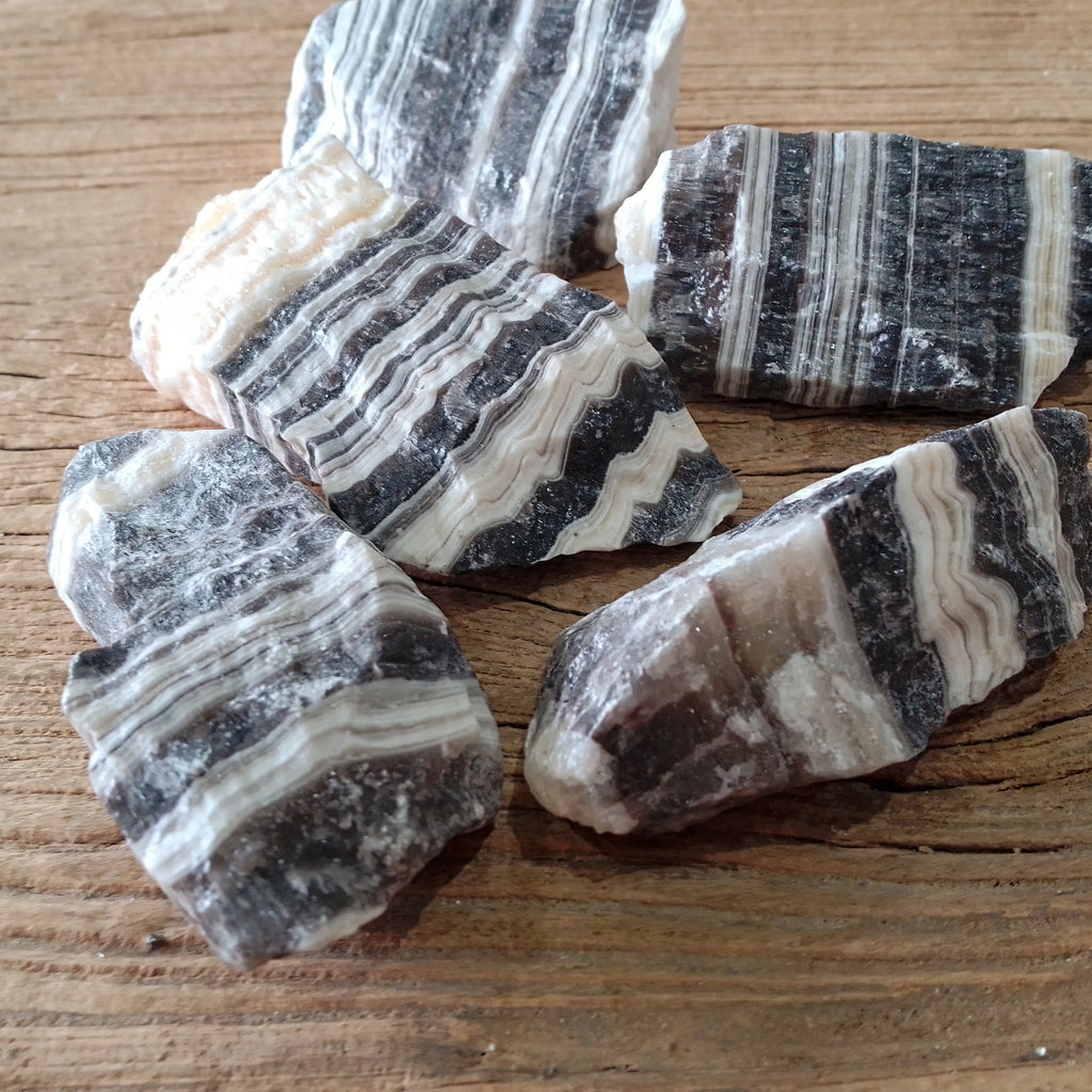 Zebra calcite raw