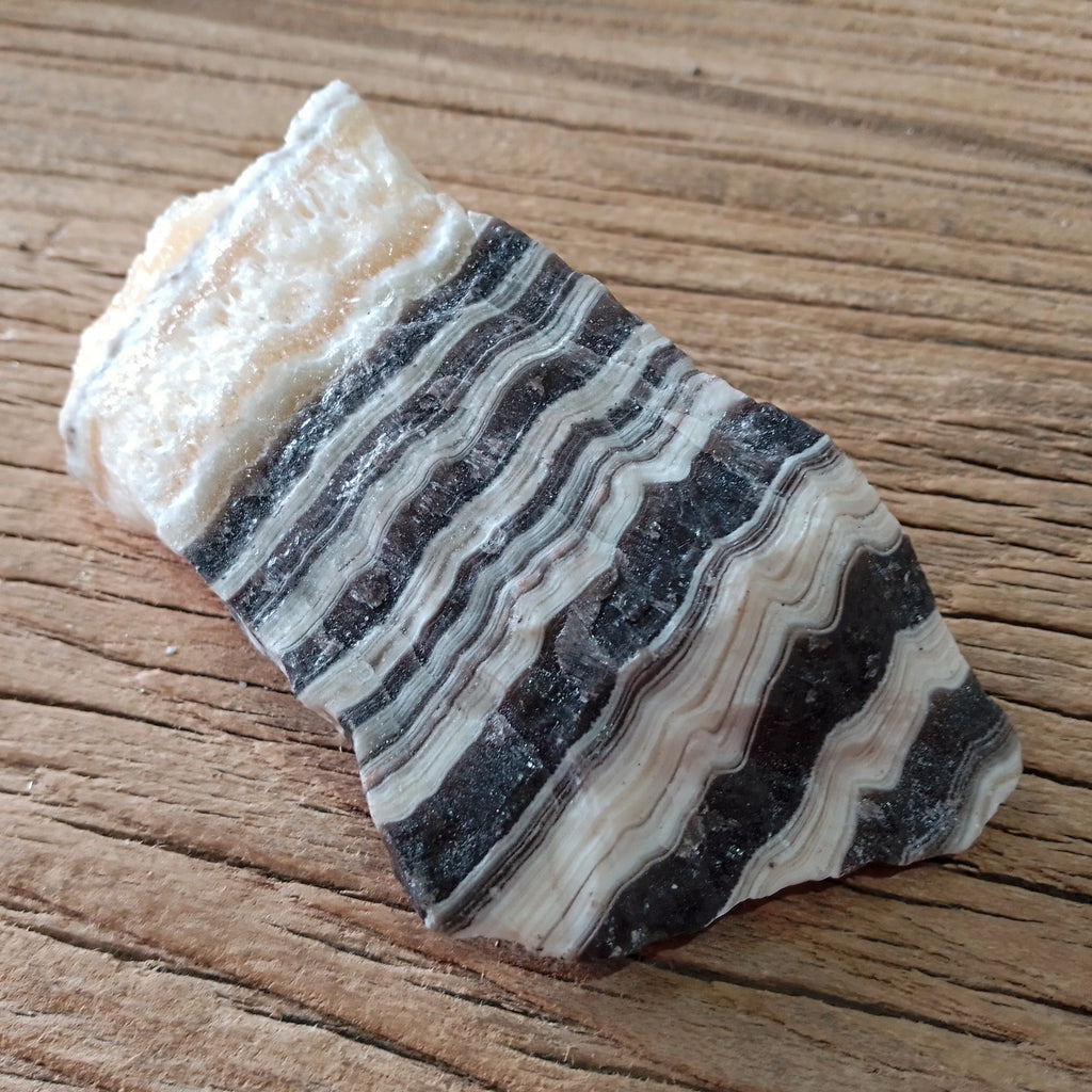 Zebra calcite raw