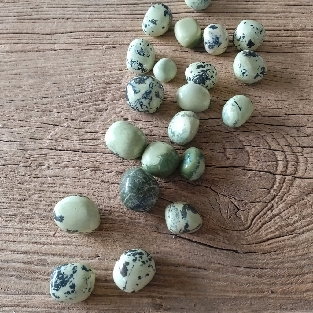 Green Serpentine tumblestones