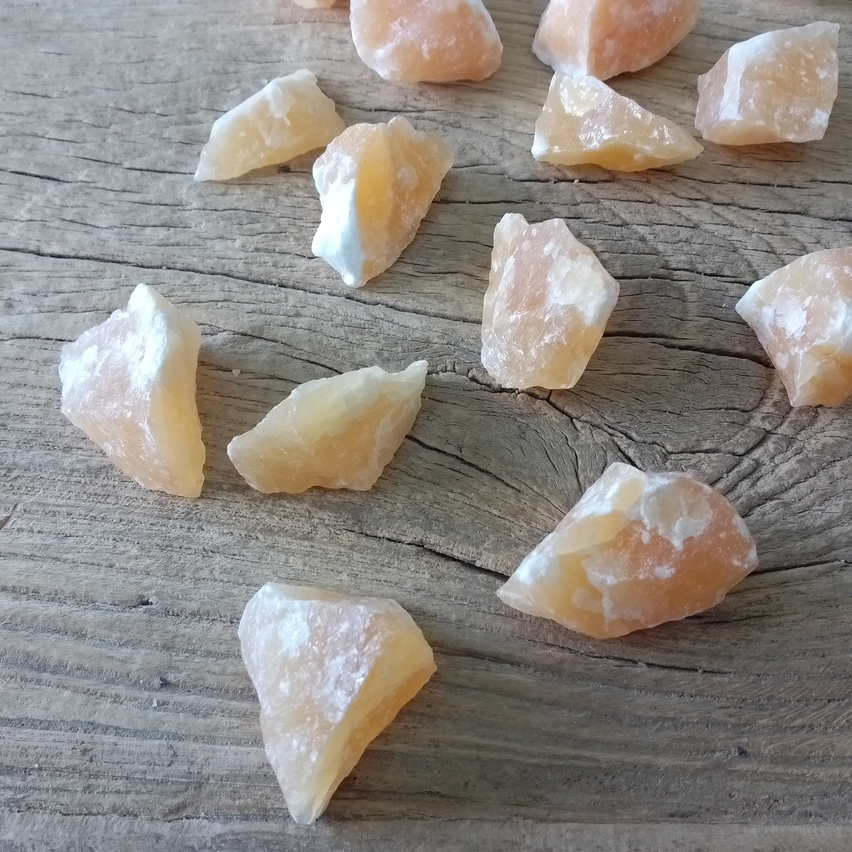 Orange calcite raw