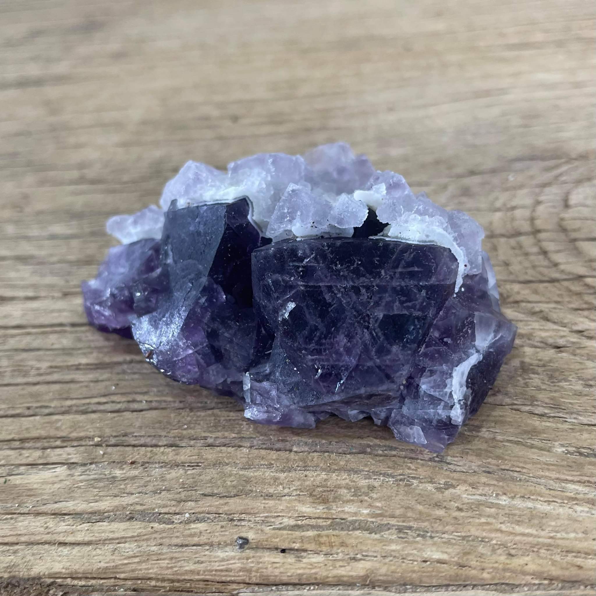 Purple fluorite Mineral specimen